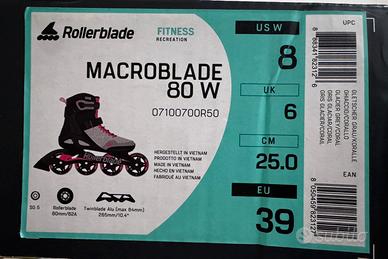 Pattini Rollerblade Macroblade 80 W nuovi n. 39
