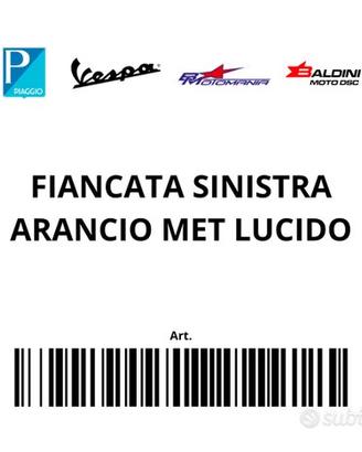 1B007050000A12- FIANCATA SINISTRA ARANCIO MET LUCI