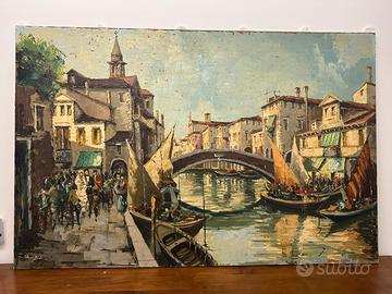 Quadro olio su tela Chioggia - Quagliati