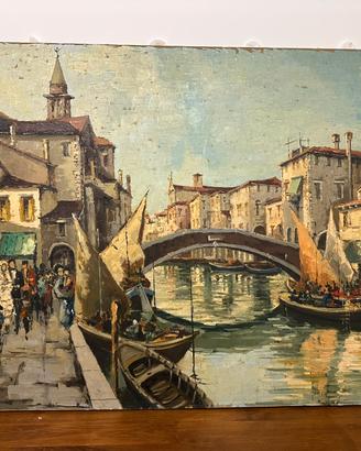 Quadro olio su tela Chioggia - Quagliati