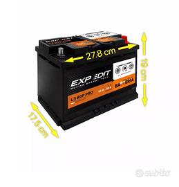 BATTERIA AUTO 80Ah-750A DI SPUNTO NUOVA