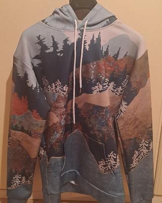 Felpa con disegno  abeti montagna