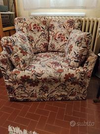 poltrona in tessuto a fiori h80 p85 L100
