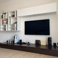 Mobile sala con libreria e cassetti