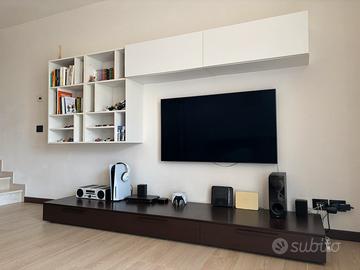 Mobile sala con libreria e cassetti