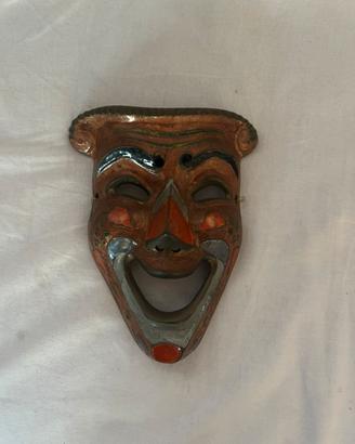 Maschera Teatrale Vintage Bronzo Smaltato