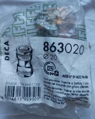 Raccordo a manicotto, in ottone 20 CALEFFI 863020