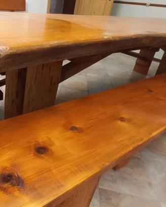 Tavolo in abete rosso massiccio asse unica 320cm