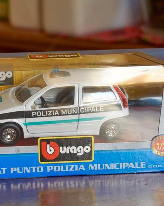 Modellino Burago Fiat Punto Polizia Lombarda 1.24