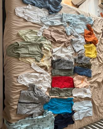 Lotto vestiti unisex mezza stagione 0-6 mesi