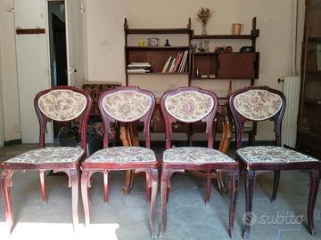 Sedie imbottite Stile Liberty