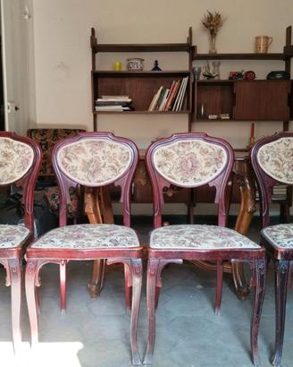Sedie imbottite Stile Liberty
