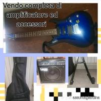 Chitarra elettrica con amplificatore completa di a