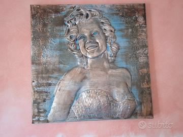 dipinto  olio 3D di Marylin Monroe 