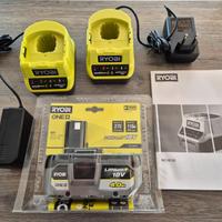 Set Ryobi batteria Litio 4 Ah + caricabatterie 2pz