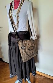 Gonna puro cotone gipsy color cioccolato L