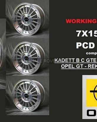 Cerchi SCOMPONIBILI 15 POLLICI OPEL ASCONA GT TUV