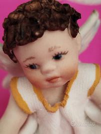 Angioletto vintage da collezione miniatura con ali