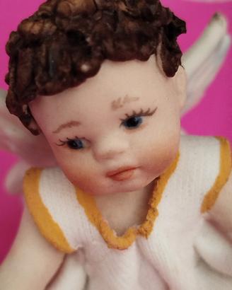 Angioletto vintage da collezione miniatura con ali