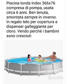 Piscina tonda Index 366x76 compresa di pompa