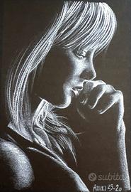 Quadro. Disegno a matita. Ritratto. Poster. Foto