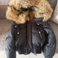 Dsquared2 Down Cropped Puffer Racoon Fur Collar Ja