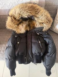 Dsquared2 Down Cropped Puffer Racoon Fur Collar Ja