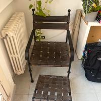 Sedia in ferro e pelle