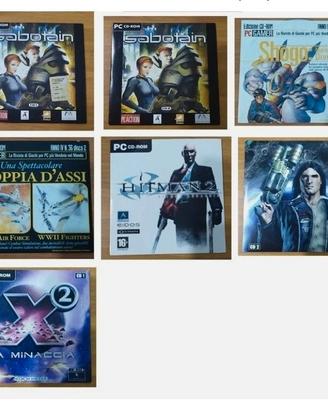 set 7 cd rom giochi e demo per pc vintage
