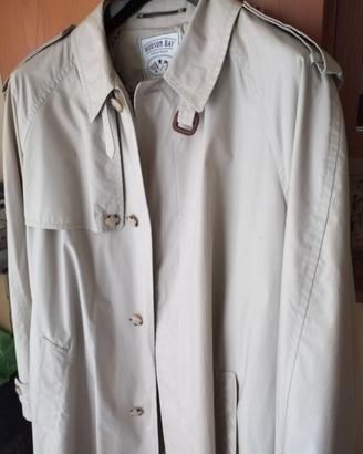 Trench da uomo Hudson Bay Beige Tg 54 Vinage anni