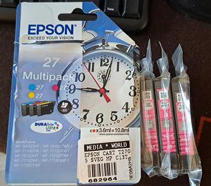 Pack 3 cartucce magenta n.27 per Stampante Epson