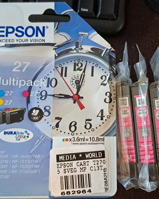 Pack 3 cartucce magenta n.27 per Stampante Epson