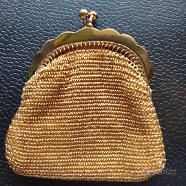 Borsellino portamonete dorato