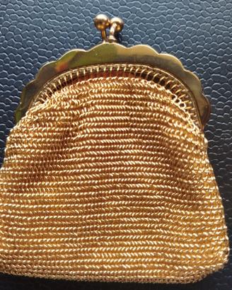 Borsellino portamonete dorato