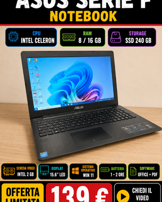 Computer Portatile Asus | PC 8 gb  RAM ssd win11
