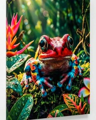 Tela Quadro Rana Tropicale Colorata - 40x60 cm