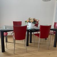 Sedie  Furlani rosse  cuoio