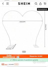 struttura cuore per matrimoni e feste