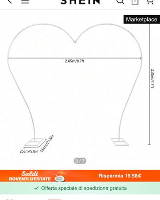 struttura cuore per matrimoni e feste