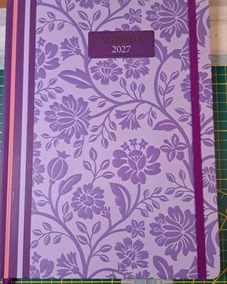 Agenda Settimanale 2027 Floreale Lilla Rigida NEW