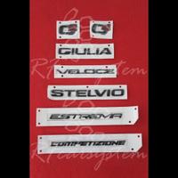 Scritte Adesive "GIULIA - VELOCE - STELVIO - Q2 -