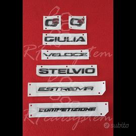 Scritte Adesive "GIULIA - VELOCE - STELVIO - Q2 -