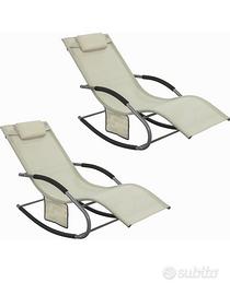 2 sdraio ed 1 ombrellone da giardino piscina