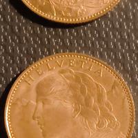 10 franchi Svizzera in oro