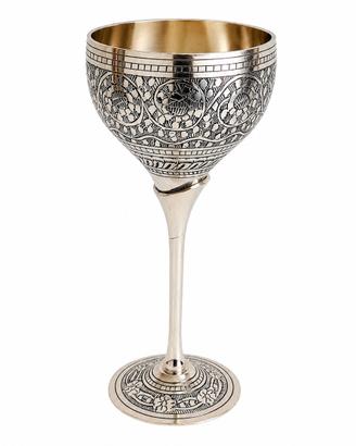 Calice in ottone argentato, in confezione gift