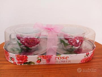 Set 2 tazze con piattino 