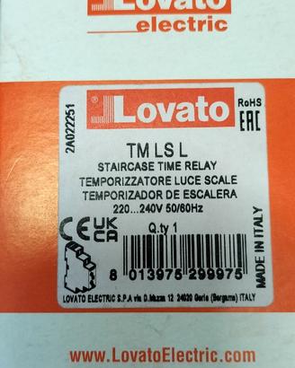 TEMPORIZZATORE LUCE SCALE LOVATO