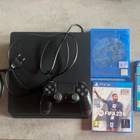 Play station 4 + joystick+ 3 giochi