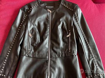 Giacca in simil pelle nera donna Guess taglia S