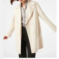 Cappotto corto doppiopetto color avorio Pennyblack